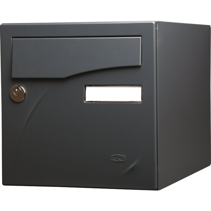 Boîte aux lettres individuelle simple face Préface Renz grise anthracite.