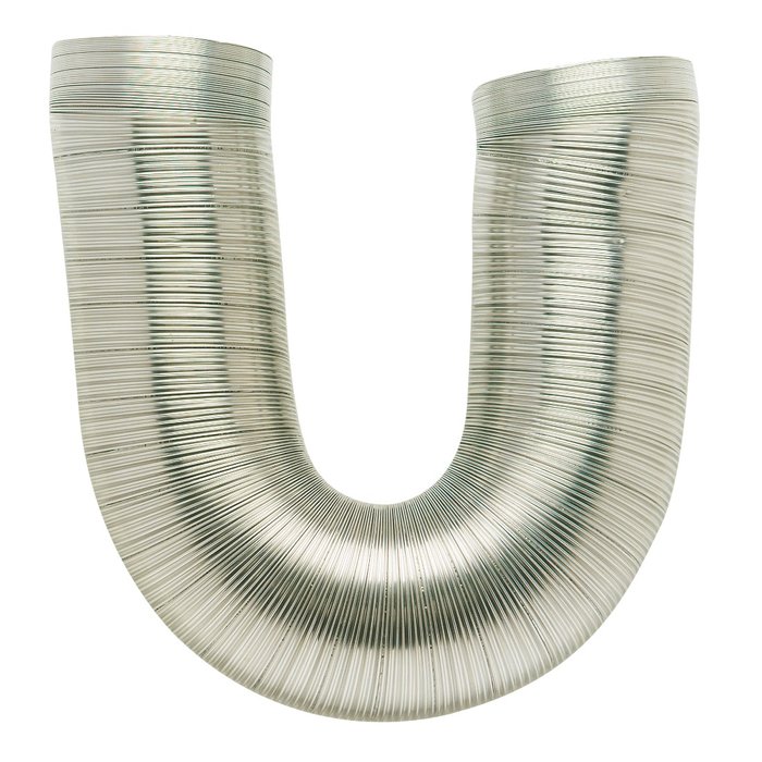Gaine aluminium flexible extensible - Longueur de 0,45 à 1,5 m