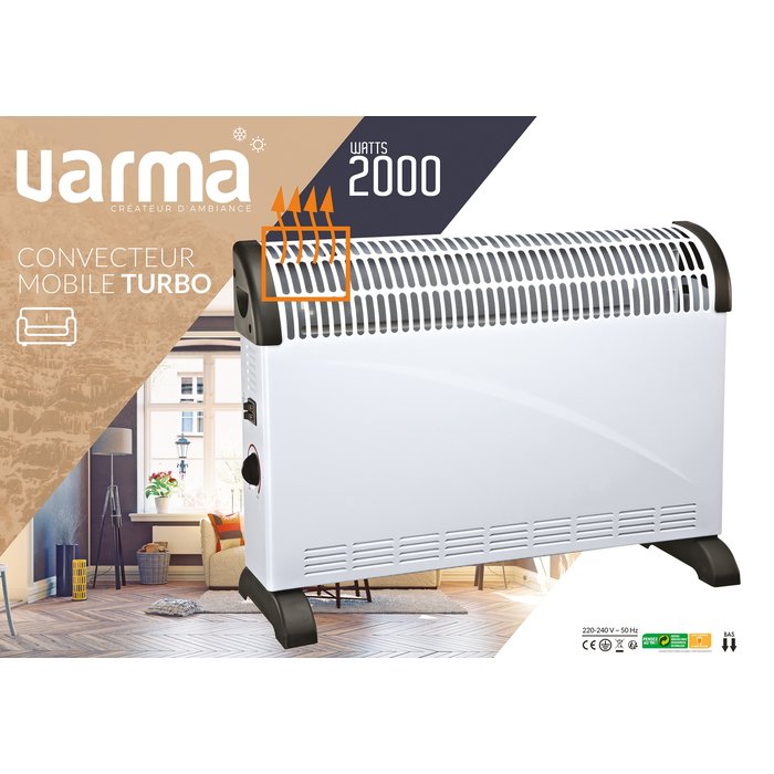  convecteur électrique mobile Søtra T Varma 2000 W