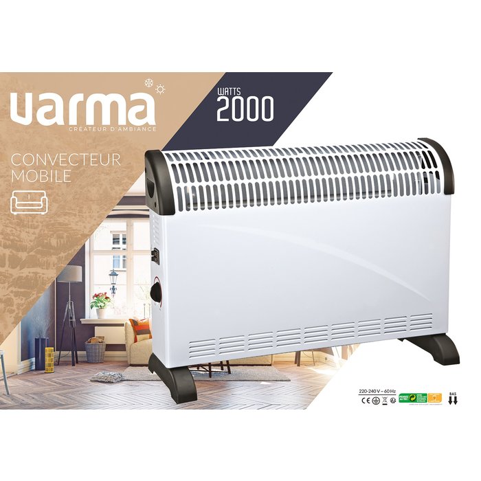  convecteur électrique mobile Søtra Varma 2000 W