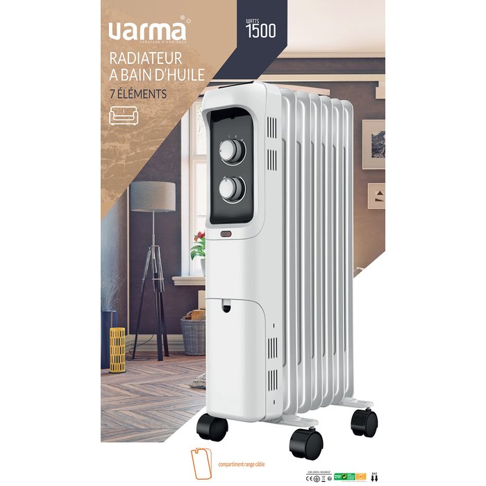Radiateur bain d'huile Ingarø 1500 W