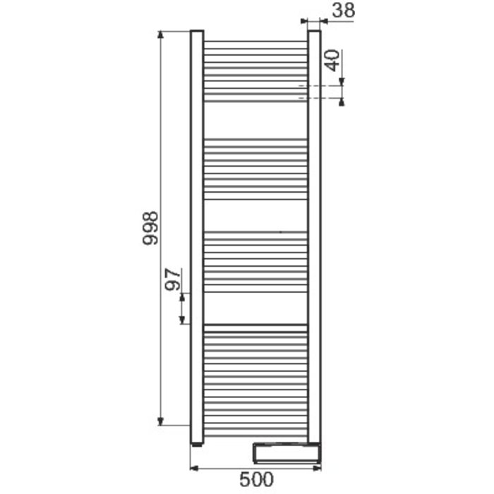 Dimension du sèche serviette Atoll Spa de chez Acova