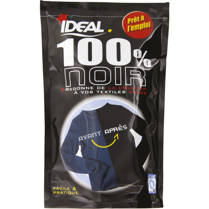 Teinture tissus 100 % Ideal - Sachet de 400 g - Noir