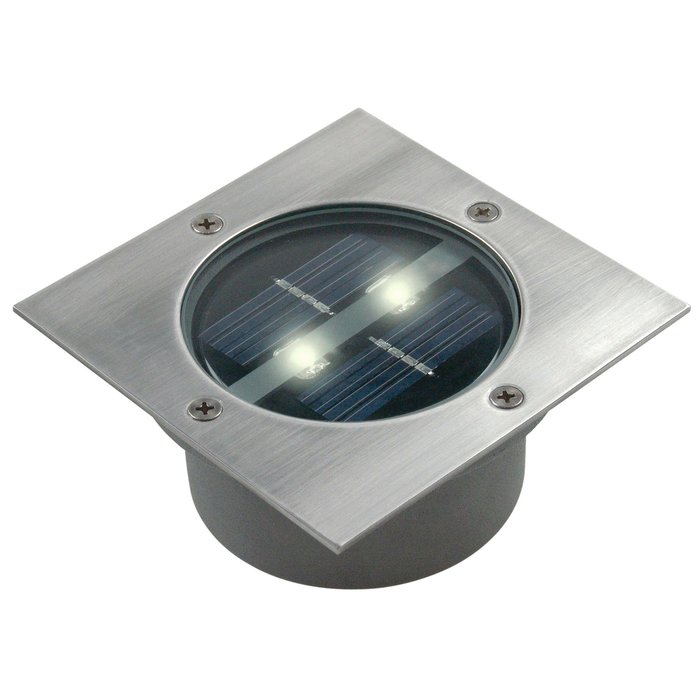 Spot 2 LED solaire encastrable Carlo Ranex - Carré