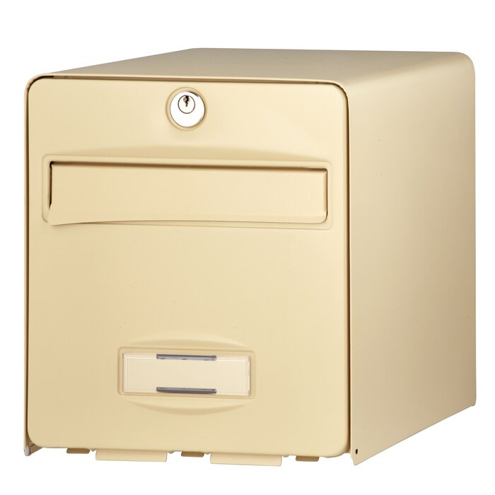 Boîte aux lettres individuelle à encastrer simple face BALthazar BURG-WÄCHTER beige foncé.