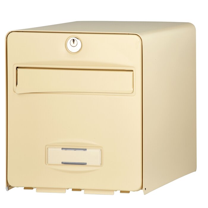 Boîte aux lettres individuelle à encastrer double face BALthazar BURG-WÄCHTER beige foncé avec accès de récupération côté propriété.