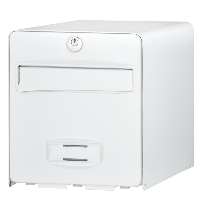 Boîte aux lettres individuelle à encastrer double face BALthazar BURG-WÄCHTER blanche avec accès de récupération côté propriété.
