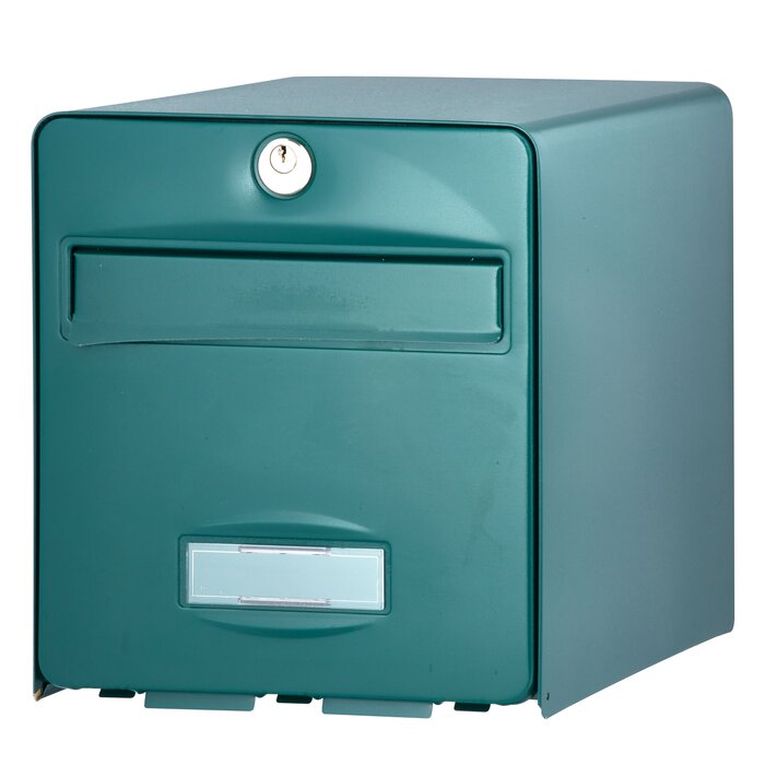 Boîte aux lettres individuelle à encastrer double face BALthazar BURG-WÄCHTER verte avec accès de récupération côté propriété.