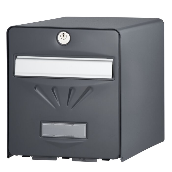 Boîte aux lettres individuelle BALnéaire simple face grise anthracite BURG-WÄCHTER avec clapet aluminium.