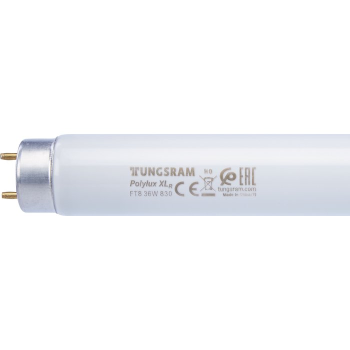 Tube T8 - Tungsram - 36 W - 3350 lm - 3000 K - G13 - A+