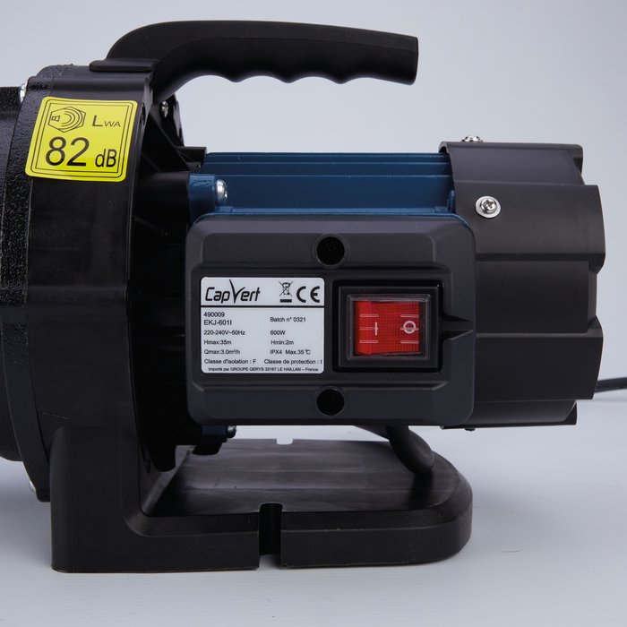 Moteur et interrupteur pompe de surface auto-amorçante SW60 600 W avec poignée de transport pour arrosage jardin