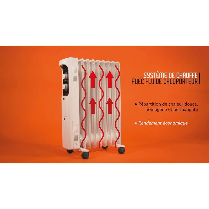 Technologie bain d’huile à inertie du radiateur Ingarø 1500 W