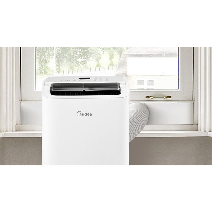 Climatiseur mobile PX Midea dans un intérieur moderne