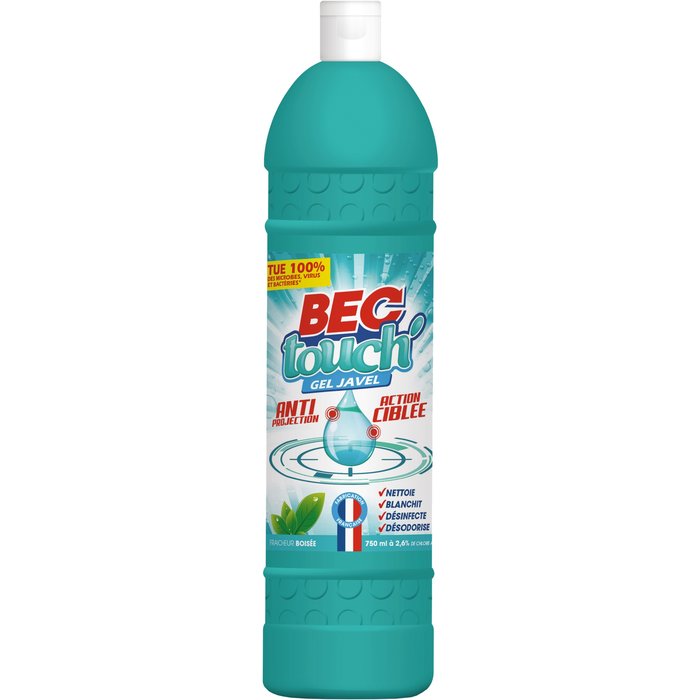 Désinfectant gel javel Touch Bec - 750 ml - Fraicheur boisé