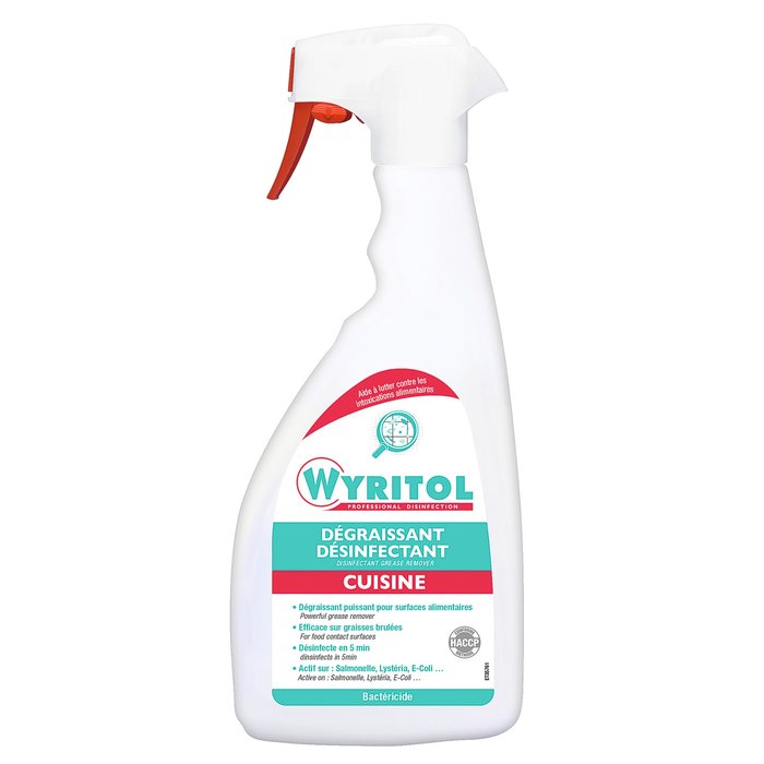 Dégraissant désinfectant surfaces alimentaires Wyritol - Pulvérisateur 750 ml