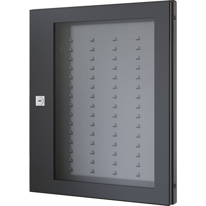 Tableau nominatif mural A4 Leabox gris anthracite RAL 7016