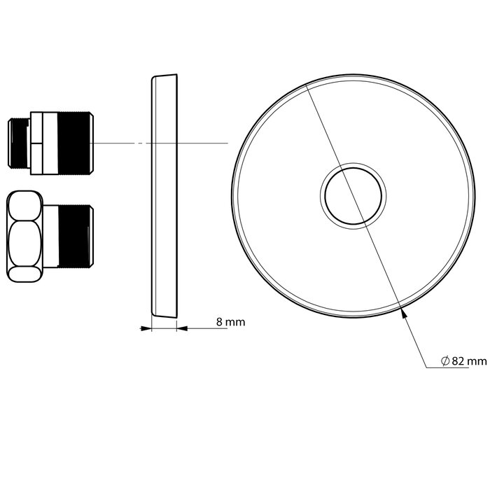 Schéma cache ROBIFIX Mono inox poli