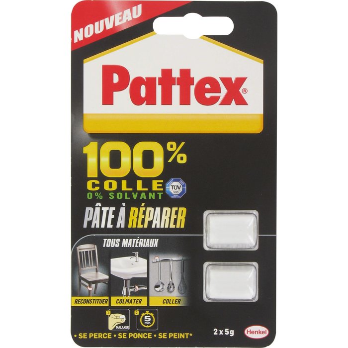 100 % pâte à réparer Pattex - 2 doses 5 g
