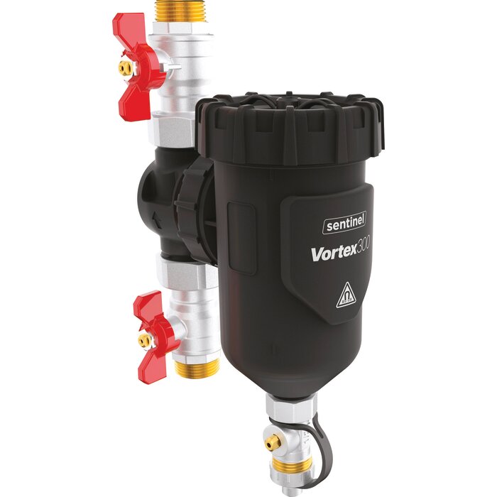 Filtre magnétique pour chauffage central Eliminator Vortex 300 Sentinel avec raccords MM 3/4 pouce