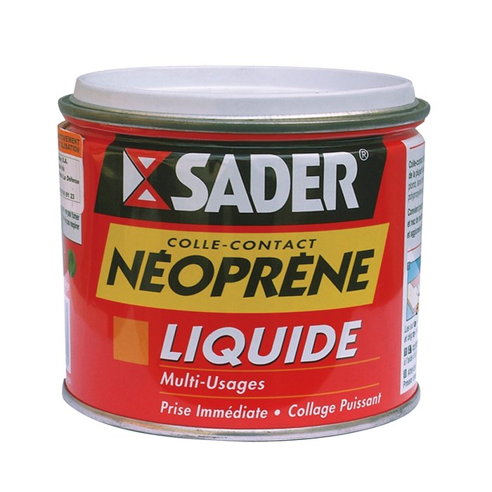 Colle néoprène contact liquide Sader - Boîte 500 ml