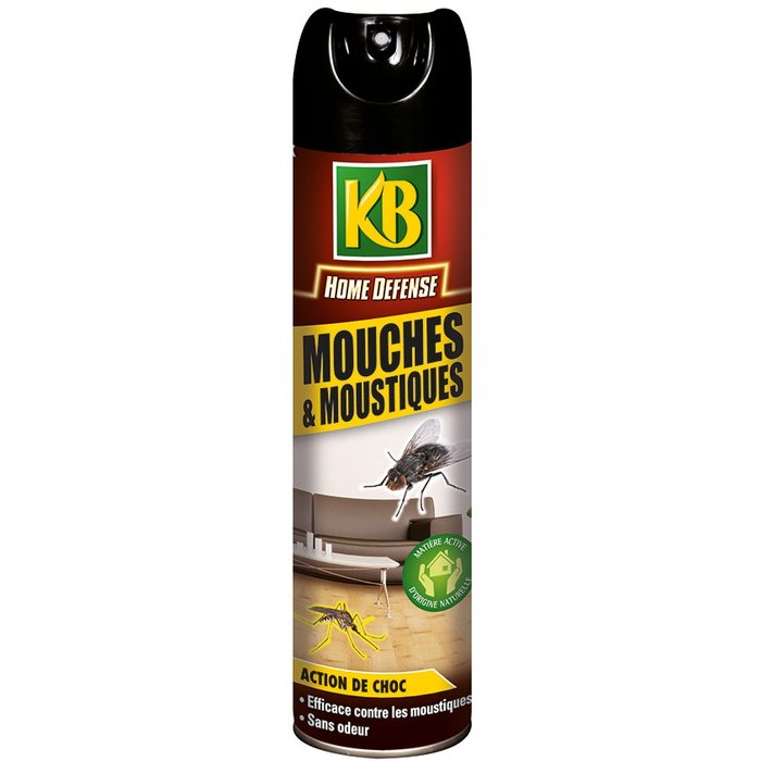 Insecticide mouches & moustiques KB Home Defense - Aérosol 400 ml