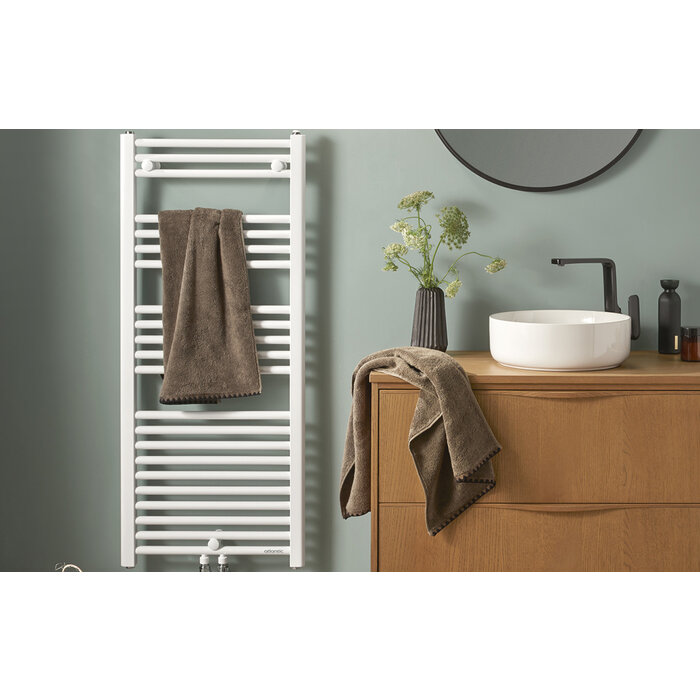 Sèche-serviettes Atlantic 2012 eau chaude 609 W blanc 500x1375 mm