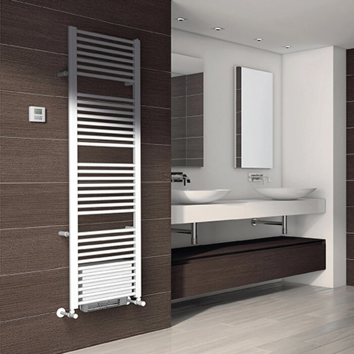 Sèche-serviettes Ares Booster Irsap 853 W blanc avec soufflerie
