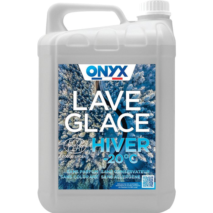 Lave glace écologique Onyx - Hiver jusqu'à -20°C - Bidon 5 l