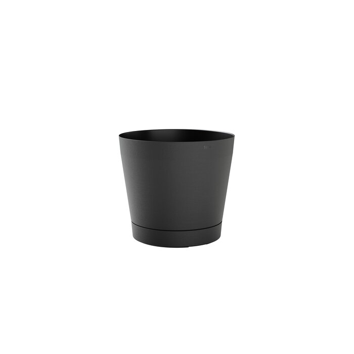 Pot avec soucoupe intégrée Orione - Tera - Coloris ash - Diamètre 29 cm