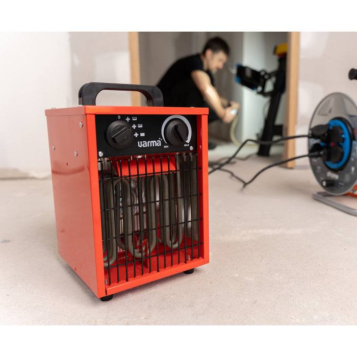 Radiateur soufflant mobile de Chantier Radøy 3000 W en utilisation