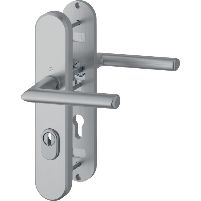 Poignée de porte Hoppe Stockholm ES1 avec protecteur de cylindre