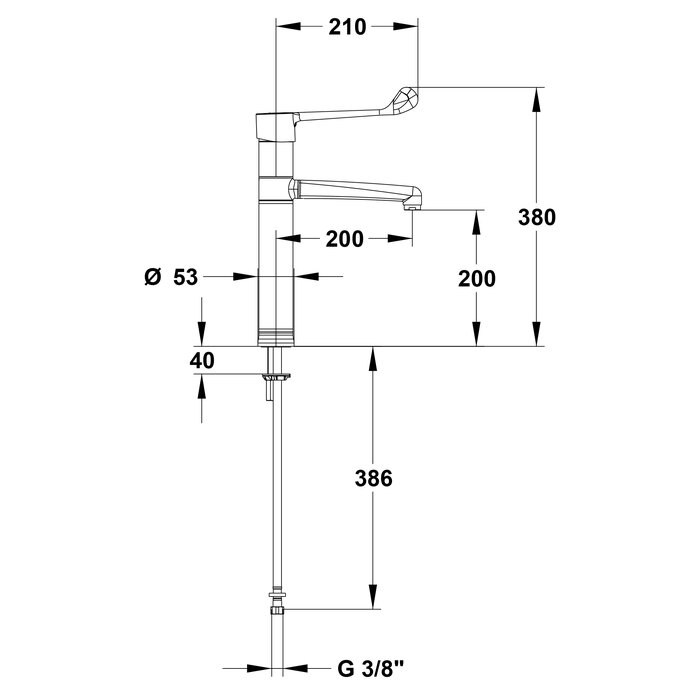 Mitigeur de lavabo thermostatique Modul'Mix Safe+ Sanifirst chromé