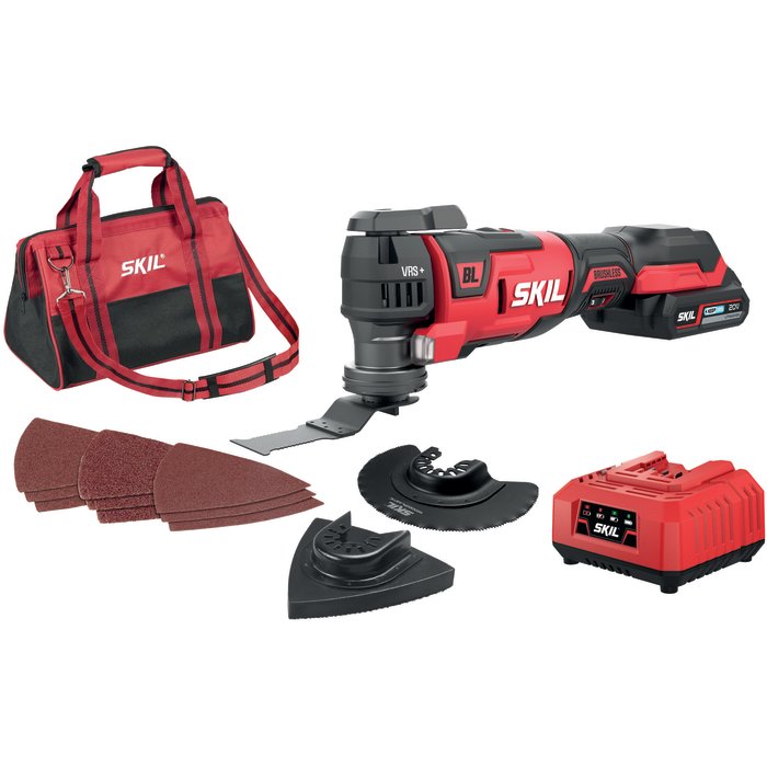 Image du kit Outil multifonction sans fil 20V Brushless avec batterie 2,5 Ah et chargeur rapide 3650 DA skil