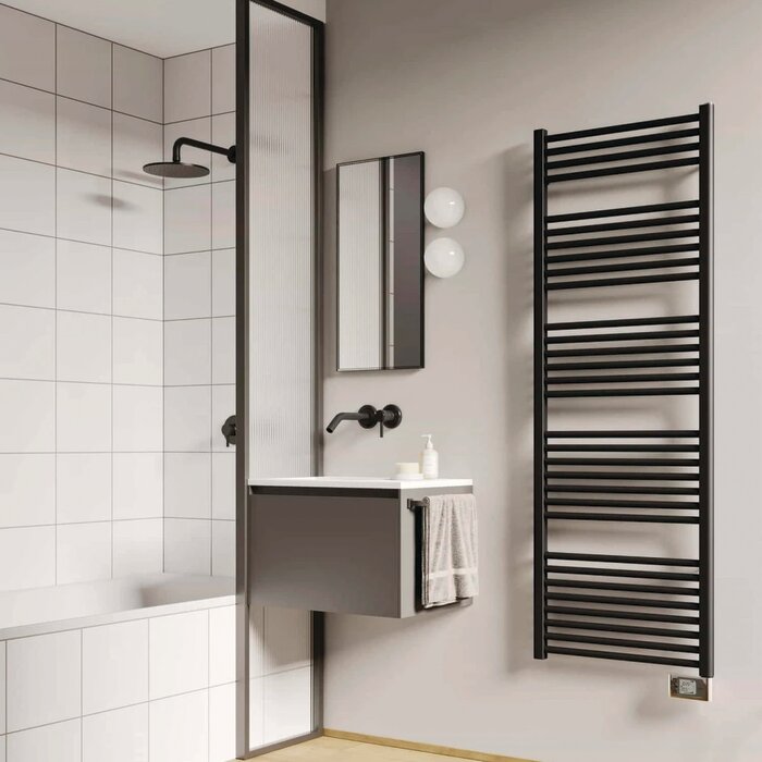 Sèche-serviettes électrique Flèche Irsap noir 750 W