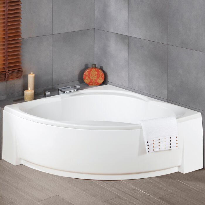 Baignoire d'angle Honoré 140 x 140 cm avec tablier dans une salle de bain - Valentin