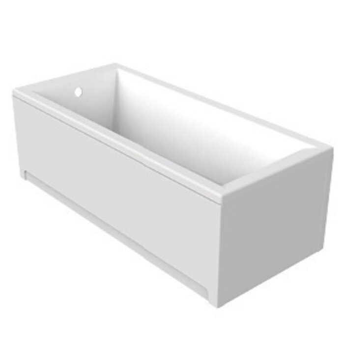 Baignoire droite Dynasty Solo 170 x 75 cm avec tablier frontal et tablier retour - Valentin