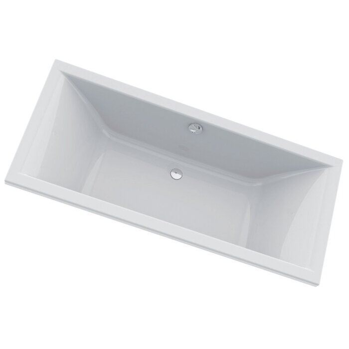 Baignoire droite à encastrer Dynasty Duo 180 x 80 cm avec vidage central - Valentin