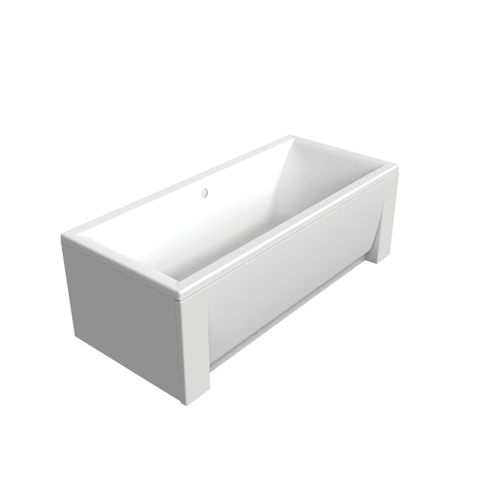 Baignoire droite Dynasty Duo 180 x 80 cm avec tablier frontal et tablier retour - Valentin