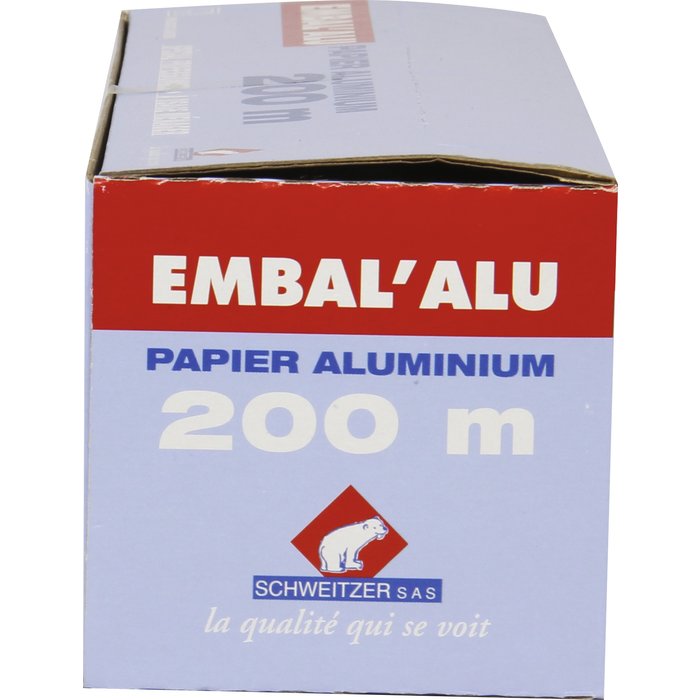 Papier aluminium Embal'Alu - Rouleau - Largeur 200 m x 29 cm