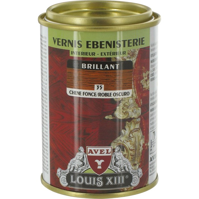Vernis bois brillant 250 ml Avel Louis XIII - Chêne foncé