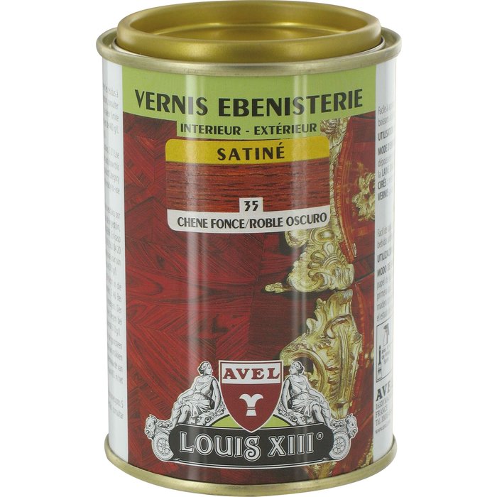Vernis bois satiné 250 ml Avel Louis XIII - Chêne foncé