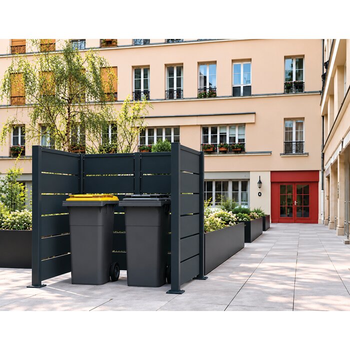 Cache conteneurs extérieur Maestro Metal 3 modules gris anthracite Rossignol en situation