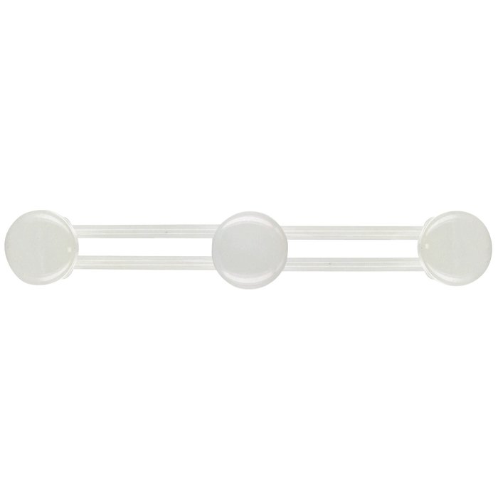 Portemanteau métallique - Cime  - Laqué blanc - 3 têtes - L. 46,5 cm
