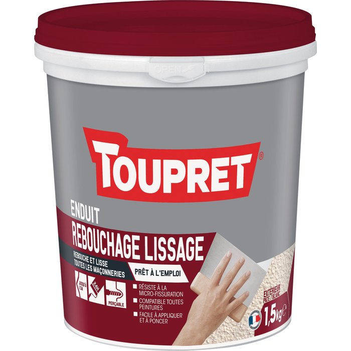 Enduit Rebouchage Lissage - Toupret - 1.5 kg