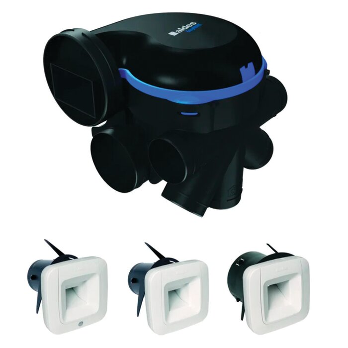 Kit VMC hygroréglable EasyHOME Hygro Premium MW Aldes avec groupe de ventilation et bouches