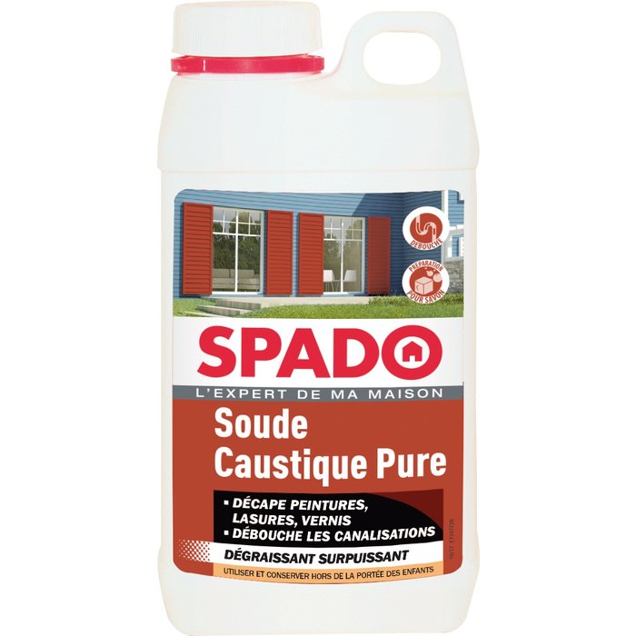 Soude caustique pure Spado - Bidon 1 kg
