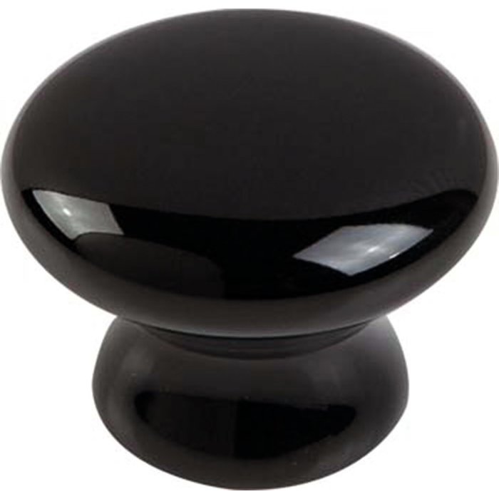 Bouton céramique noir Shepherd - Diamètre 38 mm - Vendu par 1