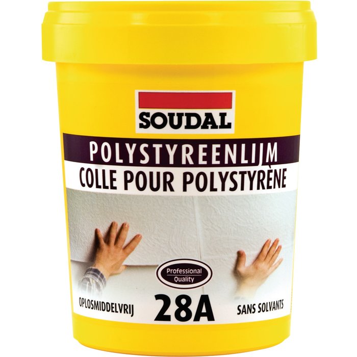 Colle pâte pour polystyrène 28A Soudal - Pot 1 kg