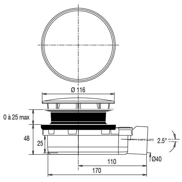 Bonde ultra plate Smart GoodPrint Ø 90 mm - Valentin