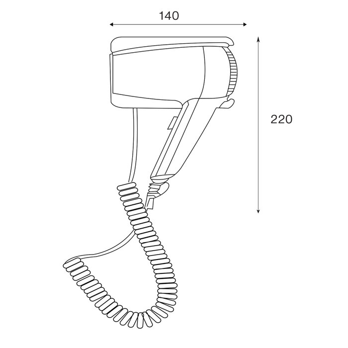Schéma du sèche-cheveux Glow de la marque JVD
